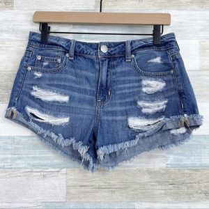 Women's American Eagle Denim Jean Shorts size 10 Tomgirl Shortie